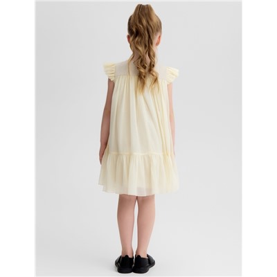 Платье для девочки MINAKU: PartyDress, цвет молочный, рост 116 см