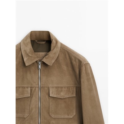 Chaqueta trucker piel ante