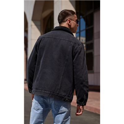 Куртка джинс утепл F021-1370-01W retro black