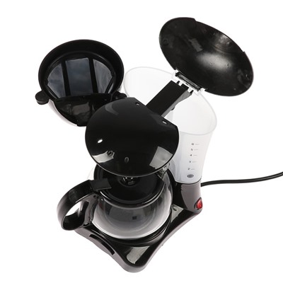 УЦЕНКА Кофеварка LuazON LKM-651, капельная, 650 Вт, 0.6 л, чёрная
