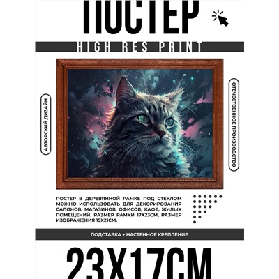 POSG-0318 Постер в рамке 23x17см Кот