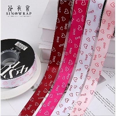 Лента декоративная "Love", 2,5 смx33 ярд