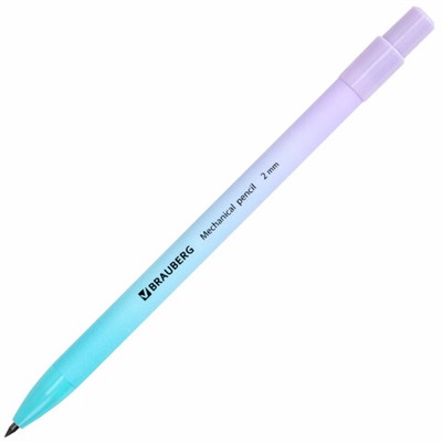 Карандаш механический цанговый 2 мм, BRAUBERG "Grade" PASTEL, HB, встроенная точилка, корпус ассорти, 181961