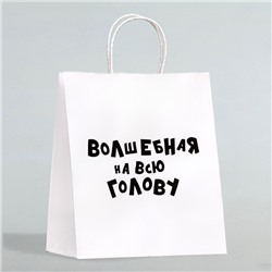 Пакет подарочный с приколами «Волшебная на всю голову», 24×14×30 см