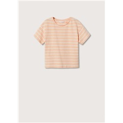 Camiseta algodón rayas -  Niña | MANGO OUTLET España