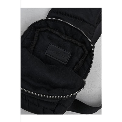 Черная стеганая многофункциональная сумка на молнии 22K09BAG002