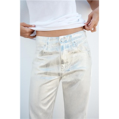 JEANS LOOSE TRF FOIL TIRO MEDIO