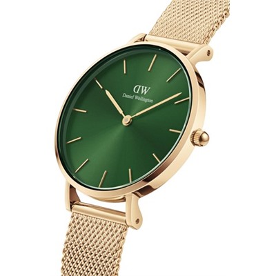 Reloj de cuarzo de acero y chapado en oro amarillo Emerald