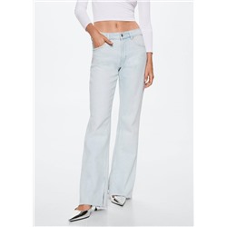 Jeans rectos tiro medio -  Mujer | MANGO OUTLET España