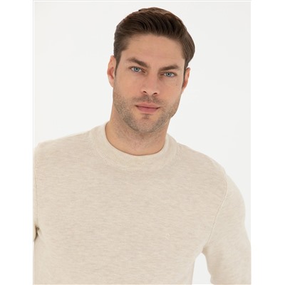 Крем melanj Slim Fit Half Fisherman воротник базовый трикотажный свитер