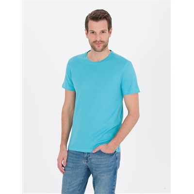 Blue Slim Fit Basic T -For