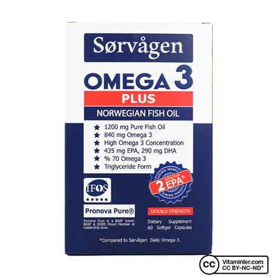 Sorvagen Omega 3 Plus 1200 мг рыбьего жира 60 капсул