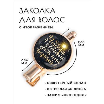 HZF-0452 Заколка Чудеса там, где в них верят