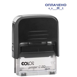 Штамп Colop "ОПЛАЧЕНО, дата", 38*14мм