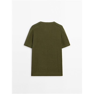 Camiseta punto mezcla algodón y lino