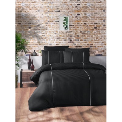Постельное белье Карвен DELUXE DARK ранфорс евро (Elegant Black) (Акция)