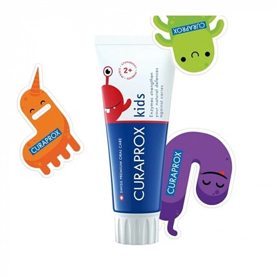 Зубная паста CURAPROX Kids 950 ppm со вкусом клубники (с 2 лет), 60 мл
