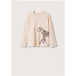 Camiseta manga larga lentejuelas -  Niña | MANGO OUTLET España