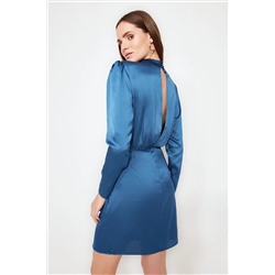 Двубортное атласное вечернее платье Saks TPRAW22EL1217