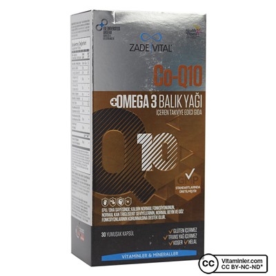 Zade Vital Коэнзим Q10 и Омега-3 1000 мг 30 капсул