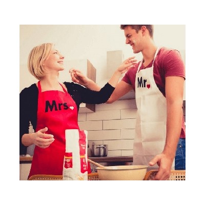 Парные фартуки для двоих "Mr and Mrs"