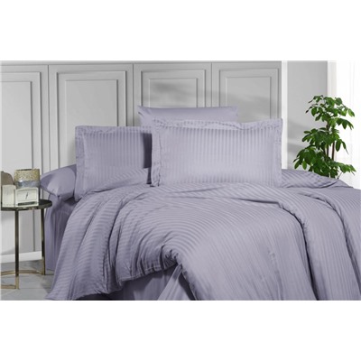 Постельное белье Карвен Stripe Satin 1,5 спальн. N 162-SS 002 сиреневый (Акция)