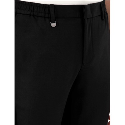 Черный бывший Тканевые штаны Slim Fit