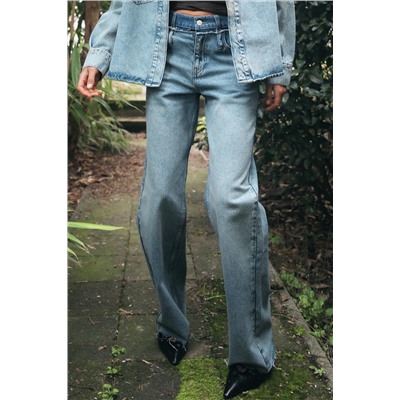JEANS Z1975 RECTOS DOBLE CINTURA TIRO ALTO FULL LENGTH