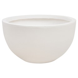 Кашпо Nobilis Marco "Stone white Round" (файберглас), D43хH23 см
