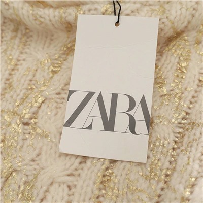 Zar*a  вязанное худи с капюшоном для девочек, красивое золотое напыление, цена на бирке 29 💶