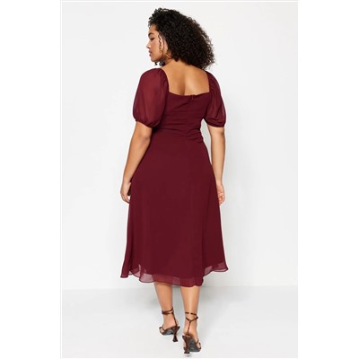 Burgundy Платье плетения TBBSS22AH0012