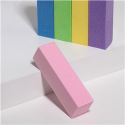 Баф наждачный для ногтей, четырёхсторонний, 9.3×2.5×2.5 см, фасовка 10 шт, в пакете, МИКС