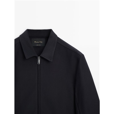Chaqueta bomber sarga cuello camisero