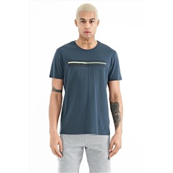 Зеленая мужская футболка с круглым вырезом Stew Forest — 88229 A11ER-88229