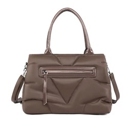 Женская кожаная сумка-подушка 92215 KHAKI