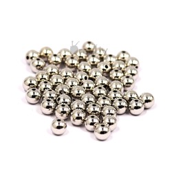 Бусины металлик/ цв.серебро/ 10мм/ уп.500г/ фас.1уп.
