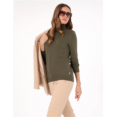 Khaki Slim Fit Fisherman воротник базовый казах