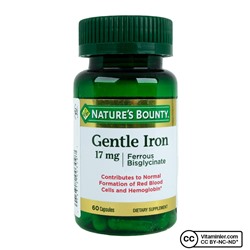 Nature's Bounty Gentle Iron 17 мг 60 капсул
