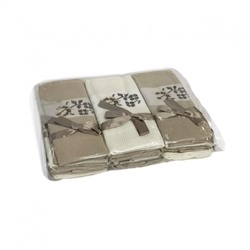 Полотенце кухонное Карвен  NILTEKS вафля. 45*70 12 шт. НМ 773 v1крем/бежевый