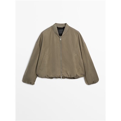 Chaqueta bomber satinada
