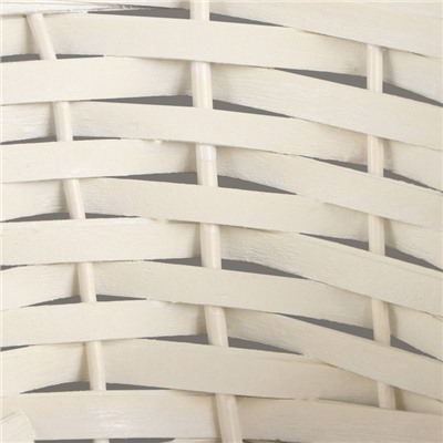 Набор корзин плетёных, 3 шт., 38×30×14 см, 33×25×12 см, 28×20×11 см, ива, белая