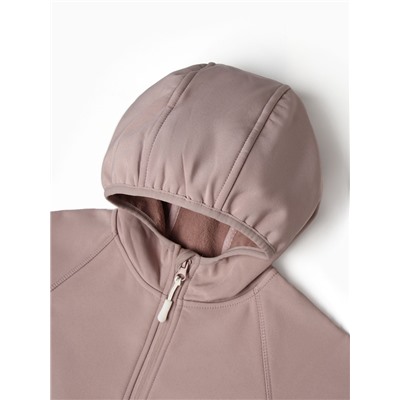 Ветровка демисезонная для девочек MINAKU из Softshell на флисе, непромокаемая, каштан, рост 116 см