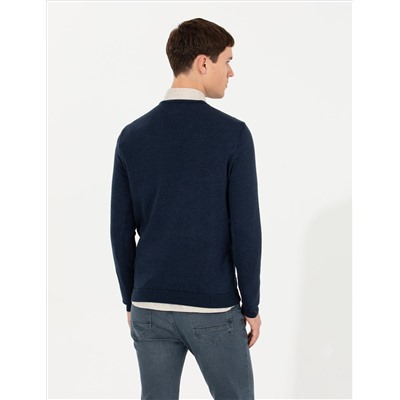 Всемгорный свитер с синим синим Slim Fit v Neat