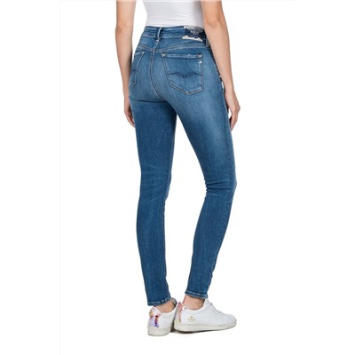 Vaquero skinny fit de tiro alto Luzien - Azul