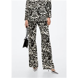 Pantalón satinado estampado -  Mujer | MANGO OUTLET España