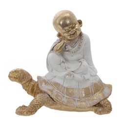 Фигурка декоративная "Будда на черепахе", L16 W11,5 H16 см