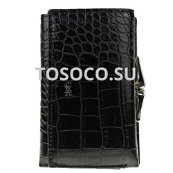 h-1004-1 black кошелек натуральная кожа и экокожа 10х12х2