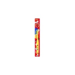 LION Детская зубная щётка "Anpanman" с КОМПАКТНОЙ головкой для САМОСТОЯТЕЛЬНОЙ чистки зубов (средней жёсткости, от 1.5 до 5 лет) / 120