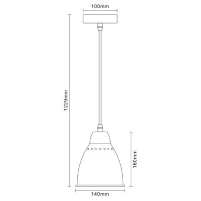 Нарушена упаковка.    Светильник подвесной Camelion 13084 PL-430S-1  С59