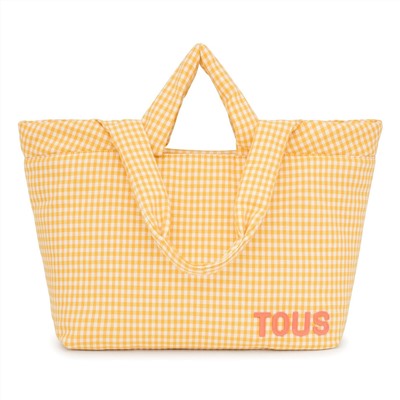 Bolso capazo Tous Carol Vichy - algodón - amarillo